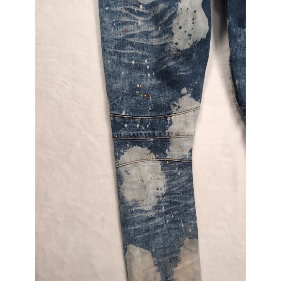 Embellish Jeans Men Tag 32 X 31 Rip Repair Patchwork Distressed Paint Tapered - Picture 15 of 16